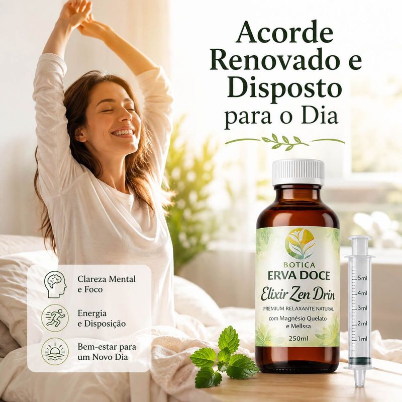 Elixir Relaxante Zen-Drink Premium  Magnésio e Melissa 250mL