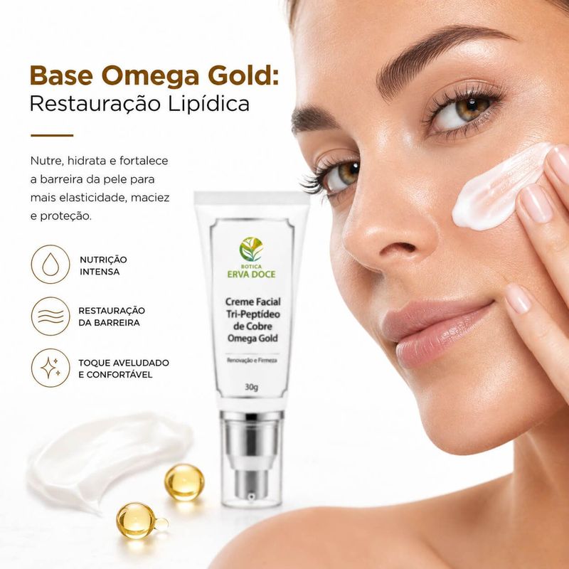 Creme Facial com Tri-Peptídeo de Cobre 1% - 30g
