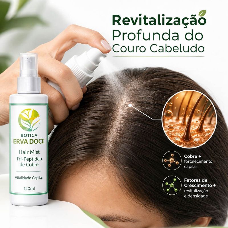 Hair Mist Tri-Peptídeo de Cobre Vitalidade Capilar 120ml