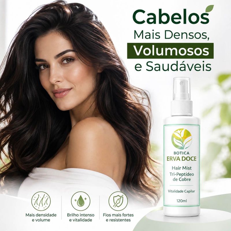 Hair Mist Tri-Peptídeo de Cobre Vitalidade Capilar 120ml