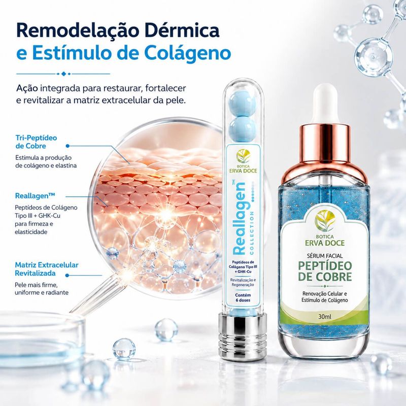 Kit Tratamento Avançado com Tri-Peptídeo de Cobre e Reallagen 