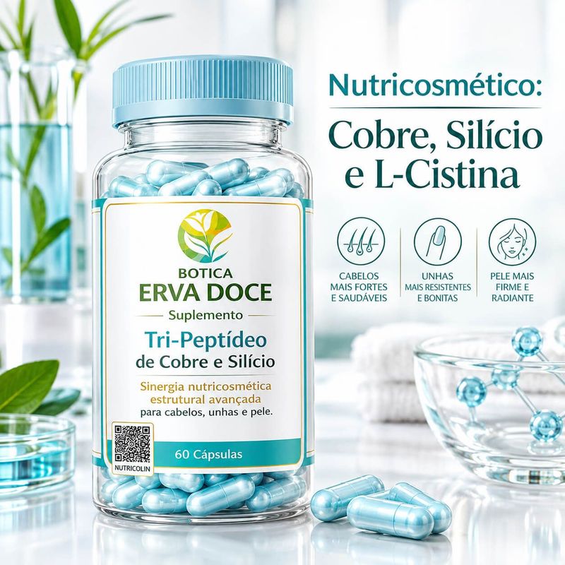 Suplemento com Tri-Peptídeo de Cobre e Silício  – 60 Cápsulas
