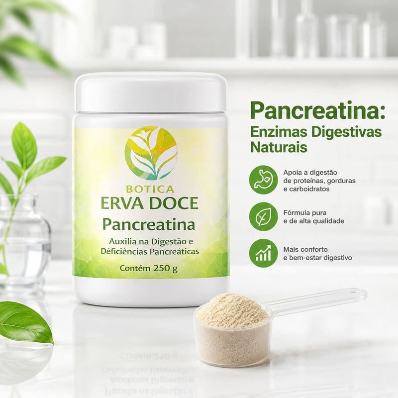 Pancreatina – Enzimas Digestivas Essenciais 250 gramas