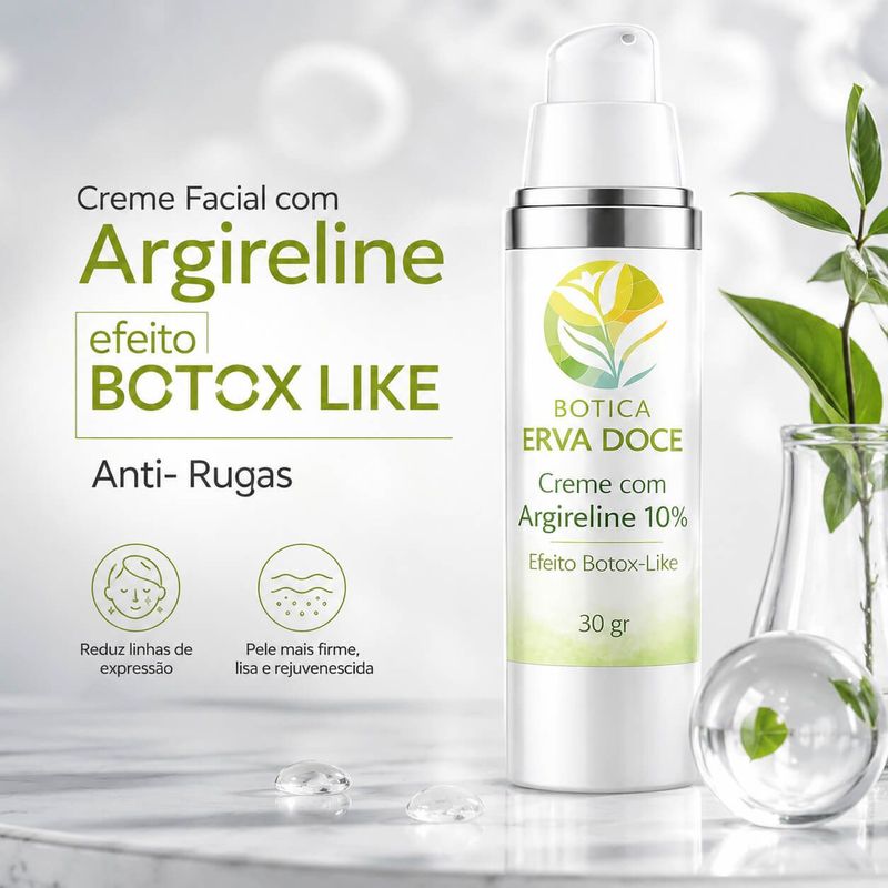 Creme Facial Argireline 10% Efeito Lifting Antidade 30g