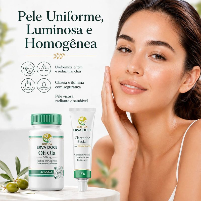 Kit Oli-Ola e Cisteamina 5% Clareador e Uniformizador