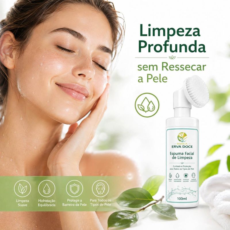 Espuma de Limpeza Facial Calmante Antiox Todos Tipos 100ml