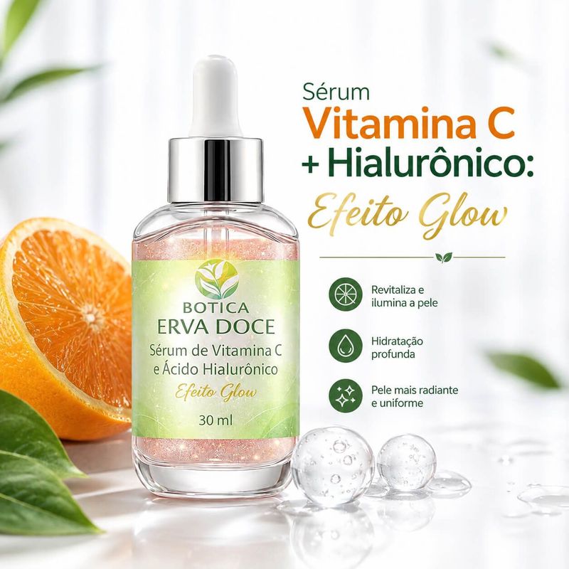 Serum Vitamina C e Acido Hialuronico Glow 30mL
