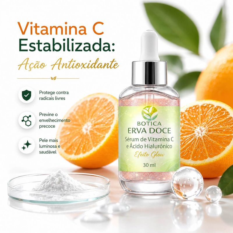 Serum Vitamina C e Acido Hialuronico Glow 30mL