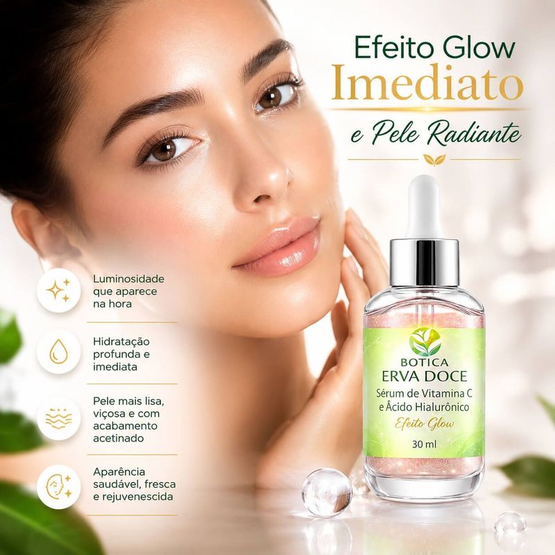 Serum Vitamina C e Acido Hialuronico Glow 30mL
