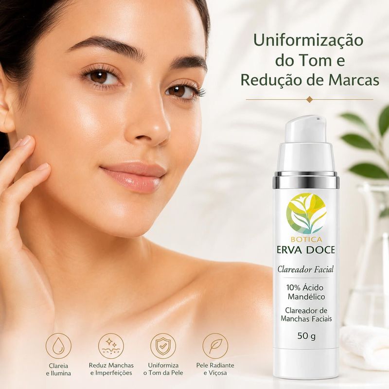 Clareador Facial  Acido Mandelico 30gr