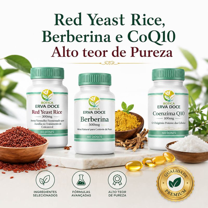 Protocolo Natural para Colesterol 30 Dias Cápsulas e Fibra