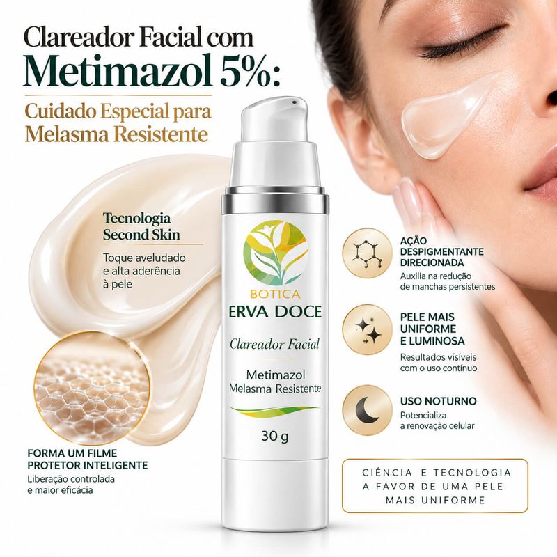 Kit Tratamento Melasma: Capsulas e Creme Clareador 30 Dias