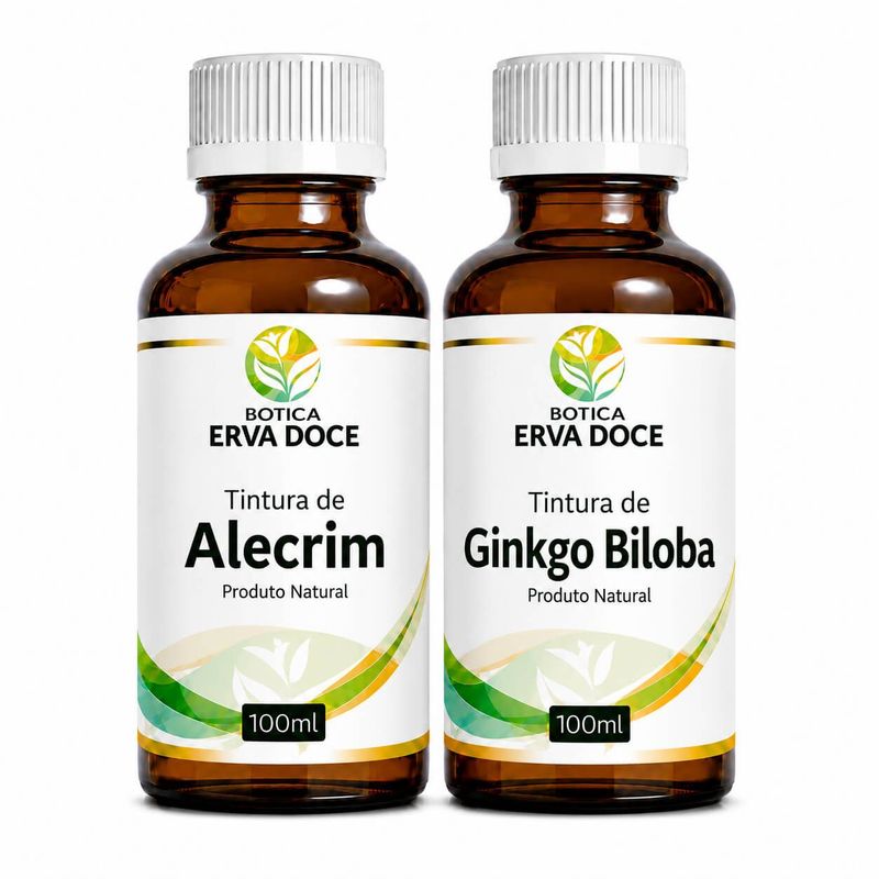 Kit Clareza e Foco  Tinturas Alecrim Ginkgo Biloba