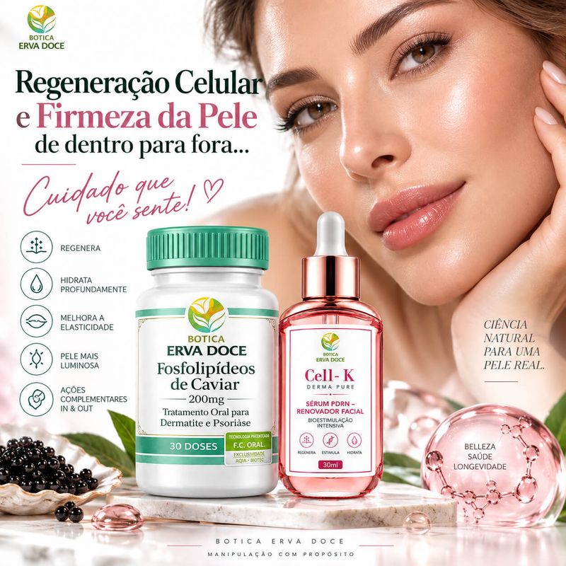 Kit  Rejuvenescedor  com PDRN e  Fosfolipídeos de Caviar 