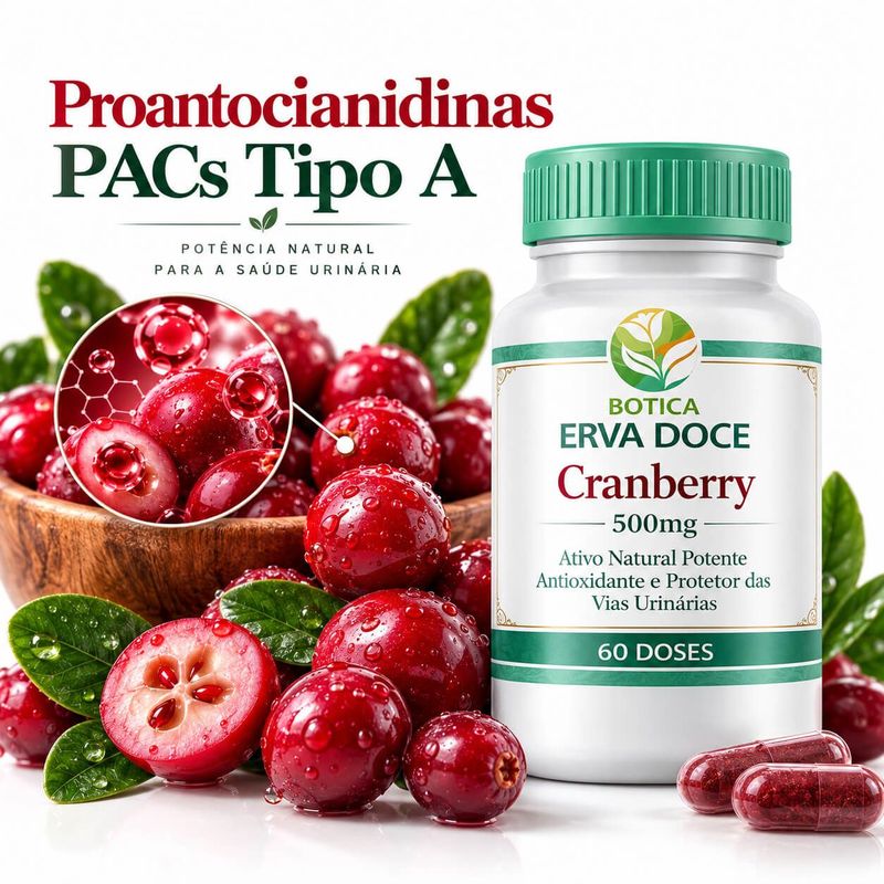 Cranberry 500mg –  Equilíbrio Urinário 60 Doses