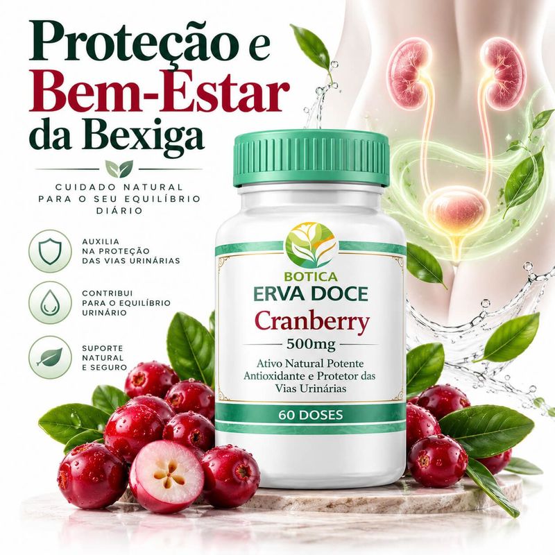Cranberry 500mg –  Equilíbrio Urinário 60 Doses