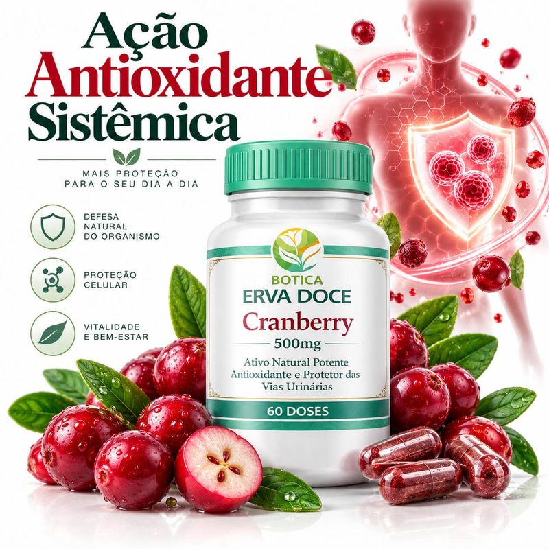 Cranberry 500mg –  Equilíbrio Urinário 60 Doses