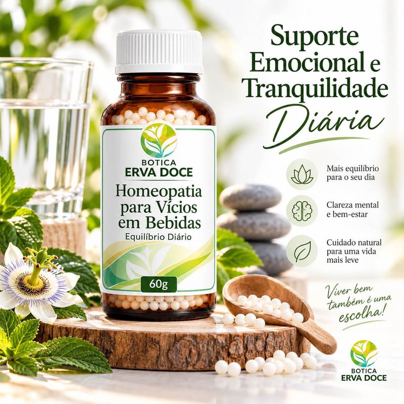 Formula Homeopatica para Parar de Beber 60 gramas
