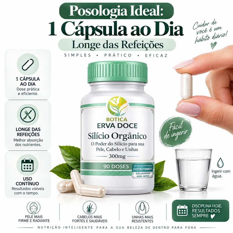 Silicio Organico 300mg 60 Doses