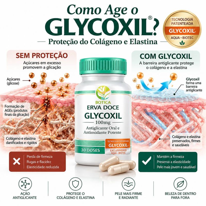 Glycoxil 100mg – Ação Antiglicante, Desglicante 30 Doses