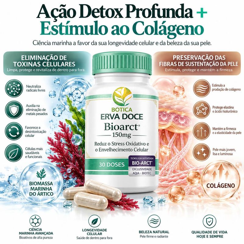 Bio-Arct 150mg –Energia Celular e Vitalidade da Pele 60 Caps