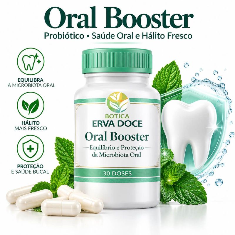 Oral Booster  Probióticos para Saúde das Gengivas e Hálito Fresco 30 cps