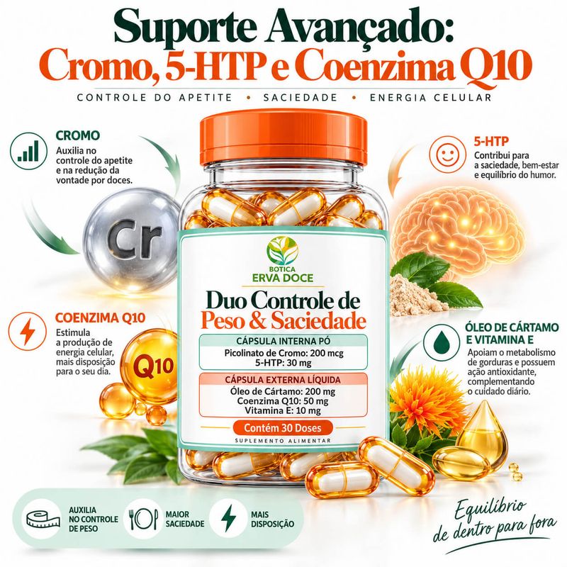 Capsula Duo Controle de Peso e Saciedade 30 Doses