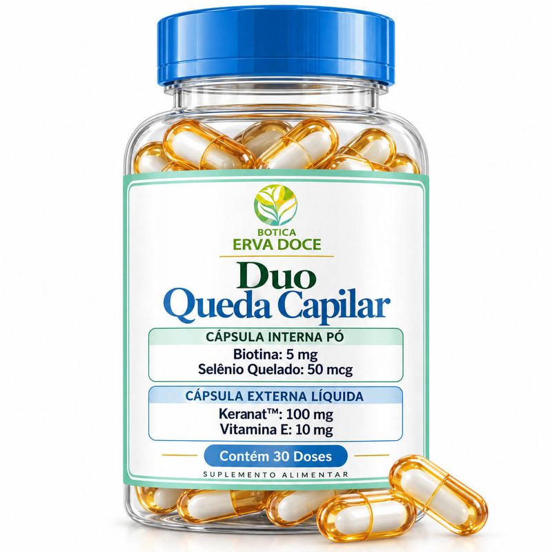 Capsula Duo Queda Capilar com Keranat e Biotina 30 Doses