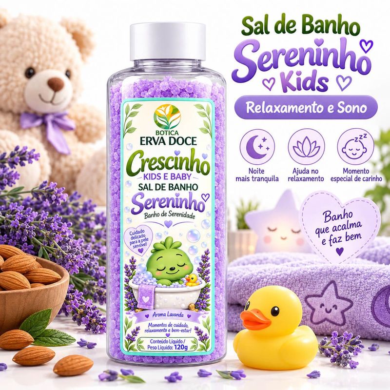 Sal de Banho Infantil Sereninho - Sono e Relaxamento 120g