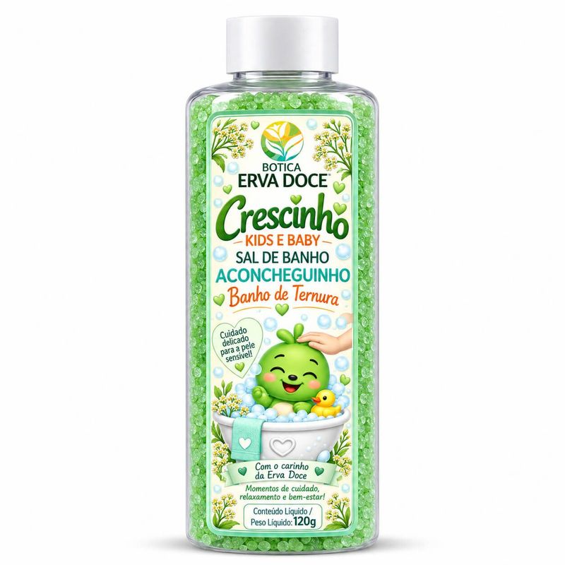Sal de Banho Aconcheguinho Crescinho Kids – Calma e Erva-Doce 120g