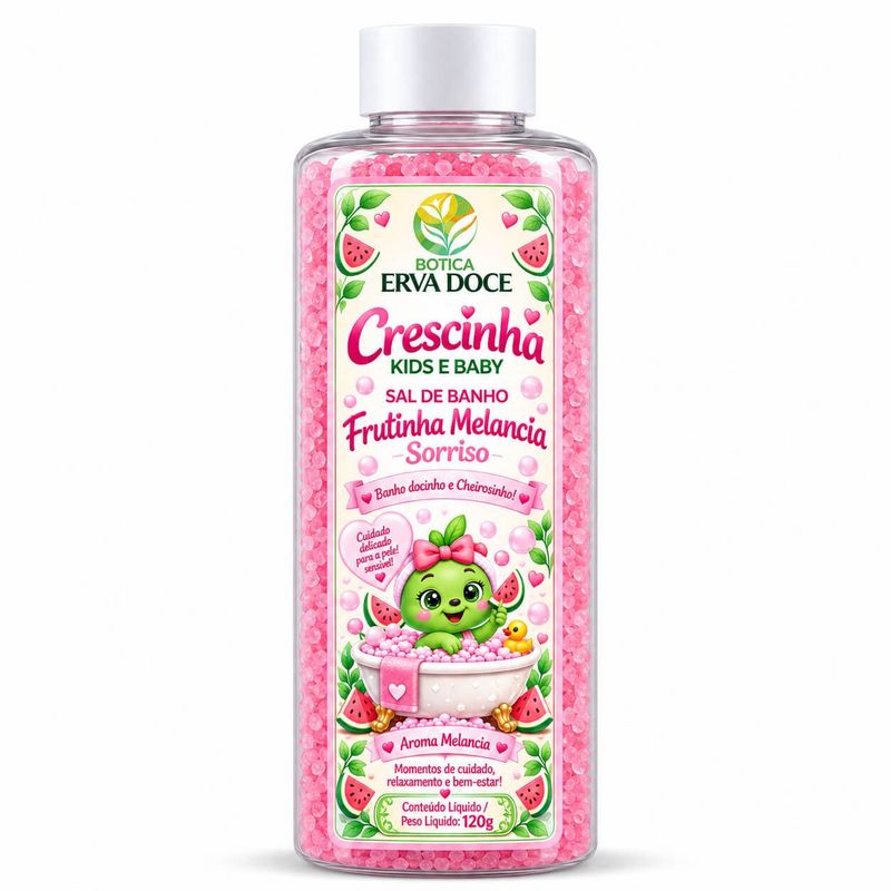 Sal de Banho Infantil Melancia Sorrisinho -  Alegria 120g