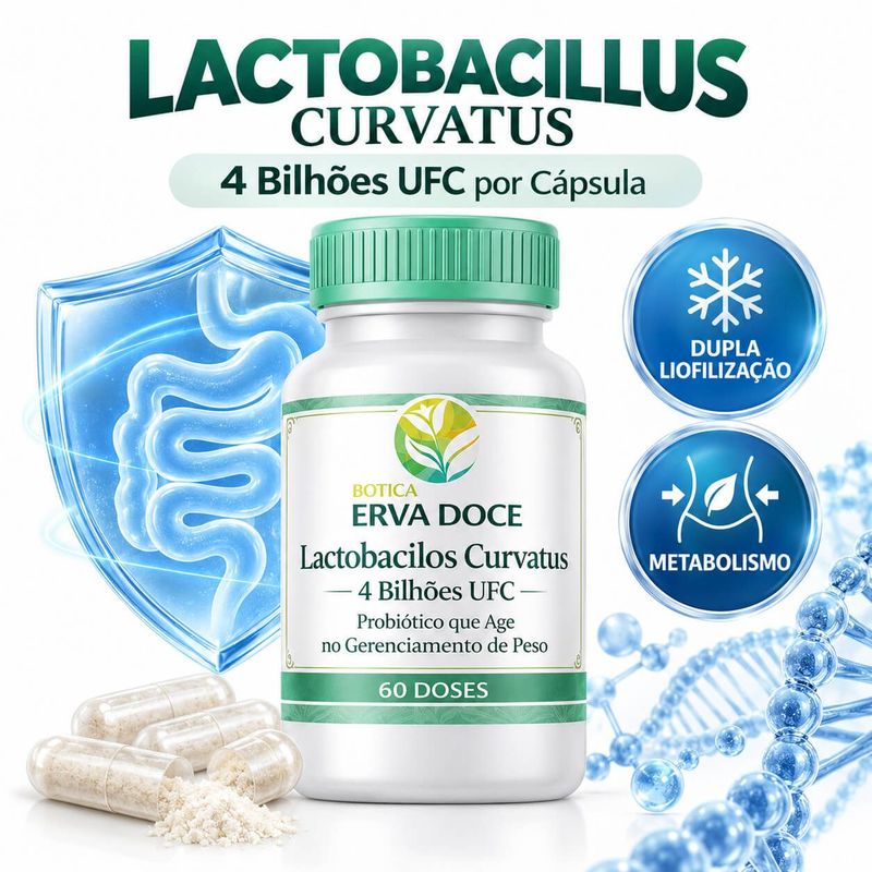 Lactobacilos Curvatus 4 Bilhoes UFC 60 Doses