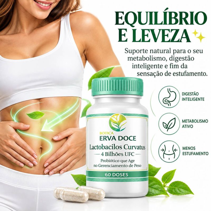 Lactobacilos Curvatus 4 Bilhoes UFC 60 Doses