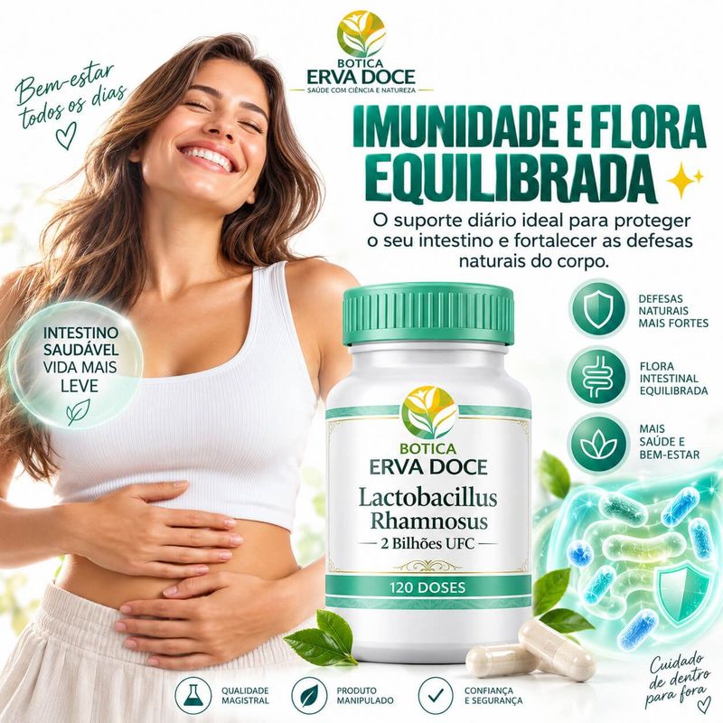 Lactobacillus Rhamnosus 2 Bilhões UFC 120 Doses