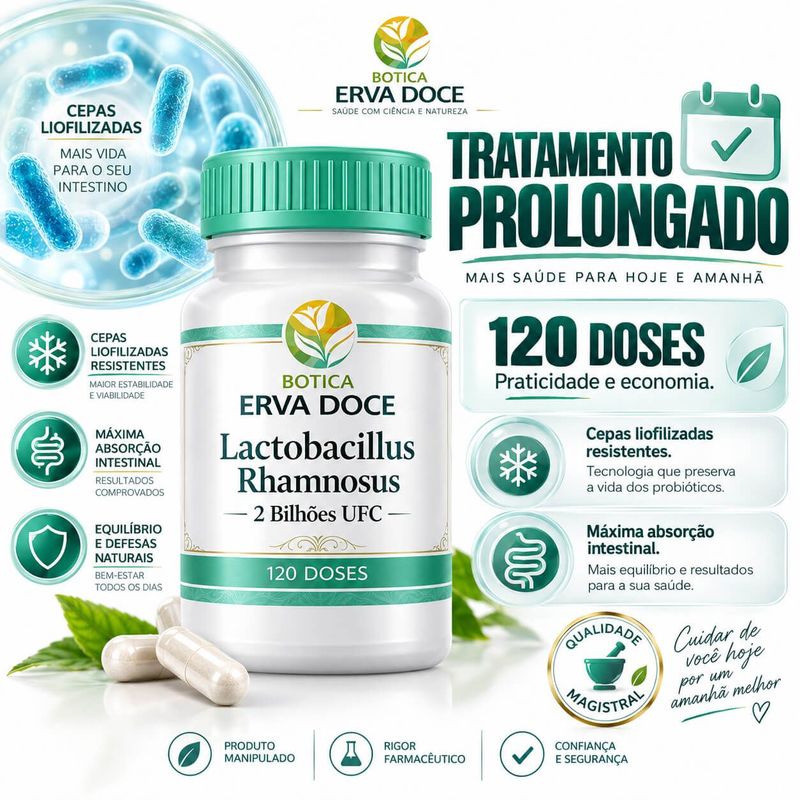Lactobacillus Rhamnosus 2 Bilhões UFC 120 Doses