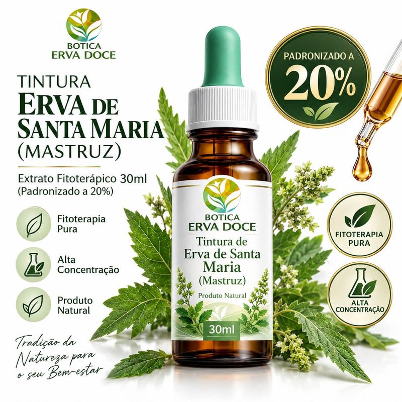 Tintura de Erva de Santa Maria Mastruz 30ml