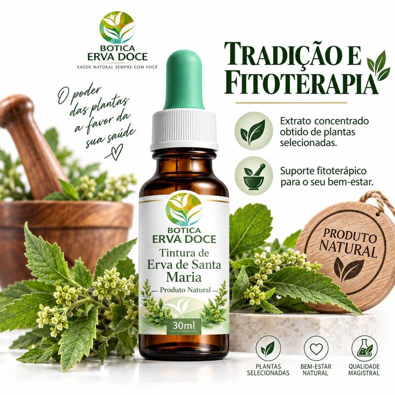 Tintura de Erva de Santa Maria Mastruz 30ml