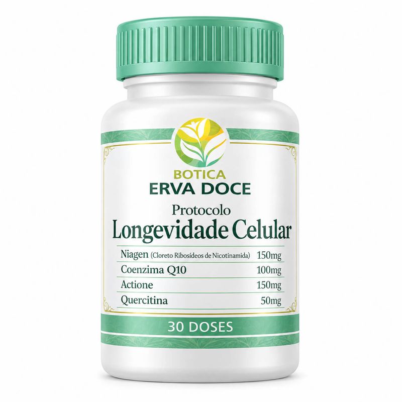 Protocolo Longevidade Celular -  Niagen, CoQ10 e Actione 30 caps