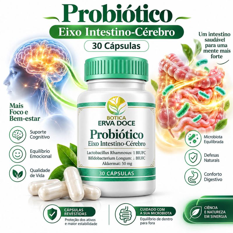 Probiótico Eixo Intestino-Cérebro Equílibrio 30 Capsulas