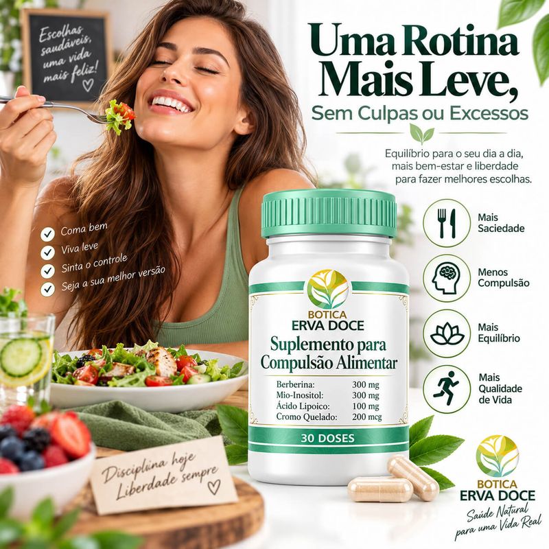 Suplemento Natural Controle do Apetite – 30 Capsulas 