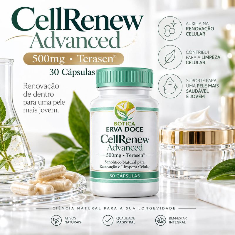 CellRenew Advanced - Antienvelhecimento  Terasen 500mg 30 Caps