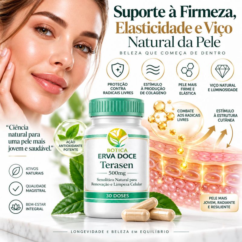 CellRenew Advanced - Antienvelhecimento  Terasen 500mg 30 Caps