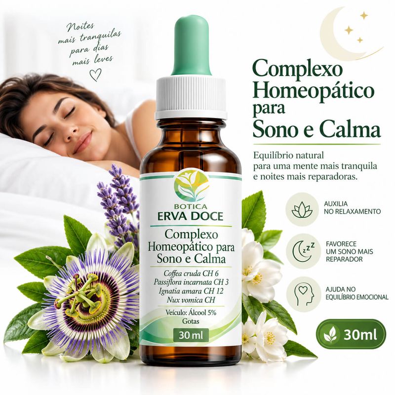 Complexo Homeopático para Sono e Calma Gotas 30ml