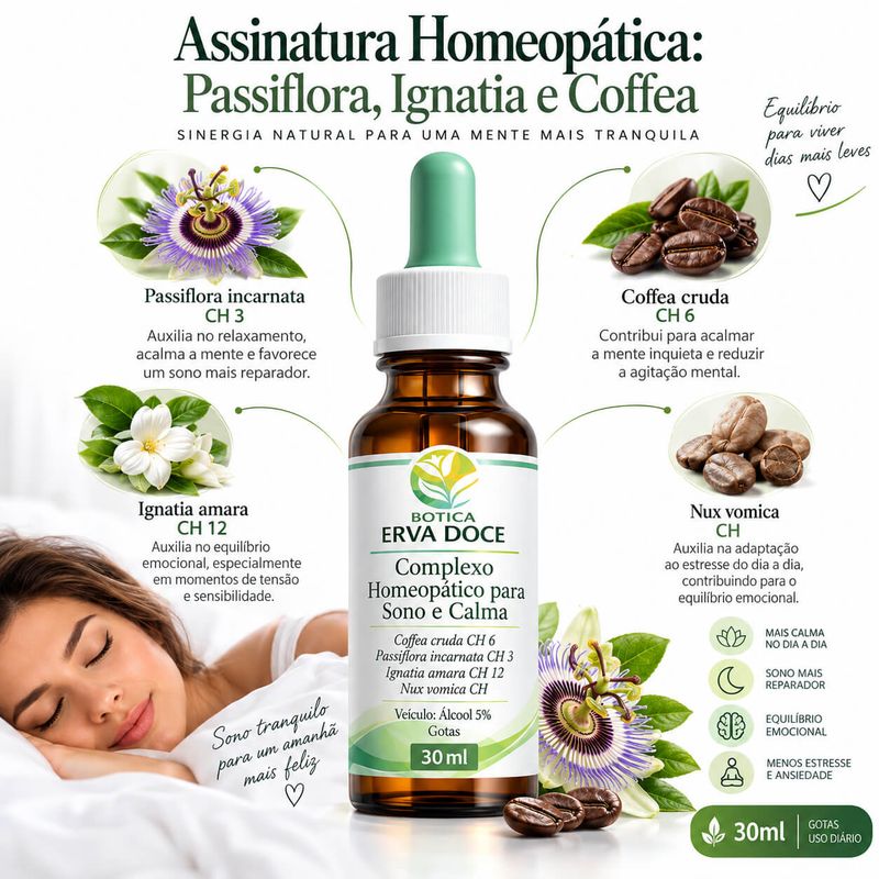 Complexo Homeopático para Sono e Calma Gotas 30ml