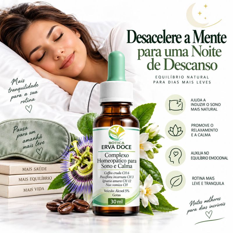 Complexo Homeopático para Sono e Calma Gotas 30ml