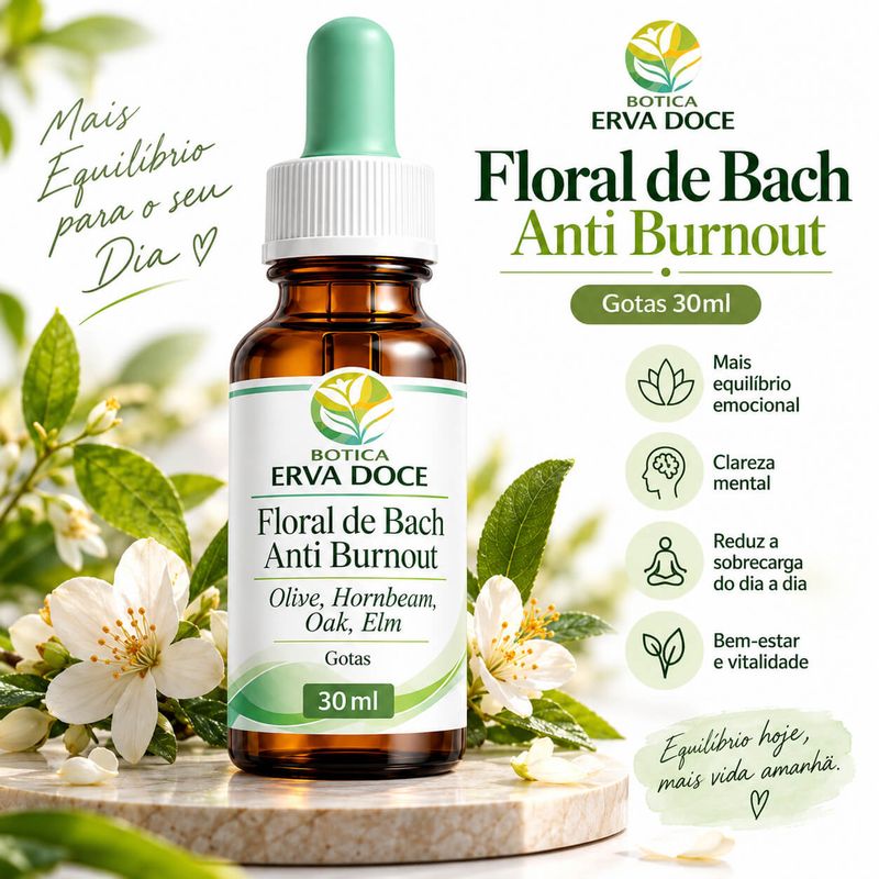 Floral de Bach Anti Burnout  Suporte Emocional  30ml