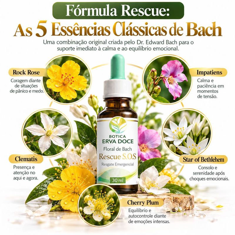 Floral de Bach Resgate Emocional (Rescue Remedy) 30ml