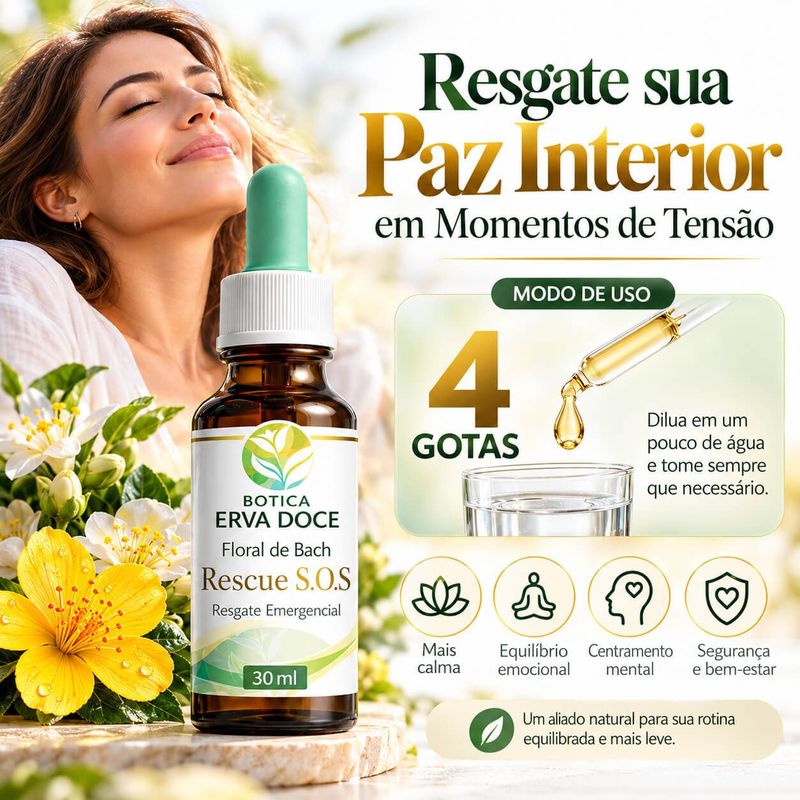 Floral de Bach Resgate Emocional (Rescue Remedy) 30ml