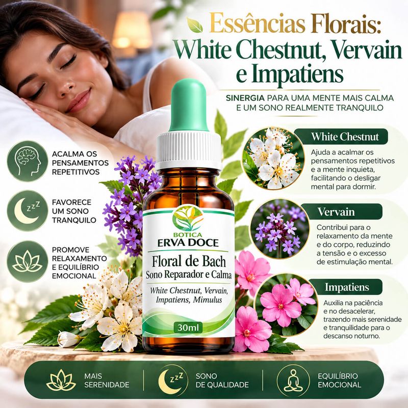 Floral  de Bach Sono Reparador e Calma – Solução Gotas 30ml