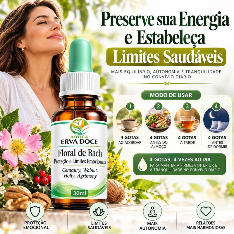 Floral  de Bach Proteção e Limites Emocionais –  30ml